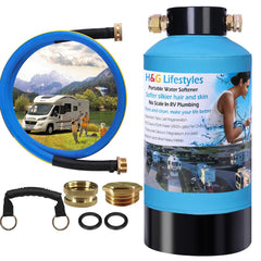 H&G lifestyles front view of portable softener showing compact design and immediate use benefit
