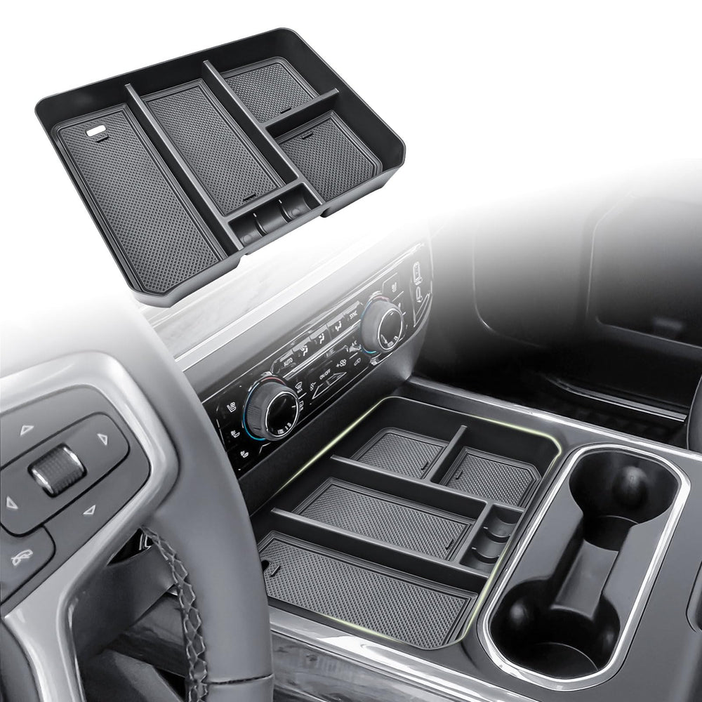 HGWEI front view of organizer showing clean matte finish and fit benefits