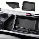 HGWEI front view console insert showing snug fit and organized storage benefit