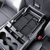 HGWEI front view installed organizer shows neat compartment layout and quick access