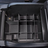 HGWEI front view installed in Ford console showing neat organization and quick access
