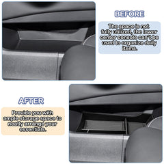 HGWEI organizer installed in Nissan Rogue lower console for tidy storage