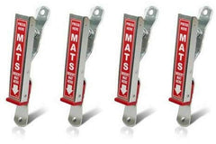HI-TECH front view clamp holding a mat, shows secure hanging benefit