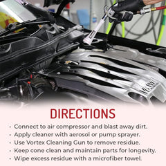 HI-TECH vortex cleaning dashboard vents to remove dust quickly