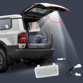HIGH FLYING front view of rear tailgate light showing clean OEM fit and improved visibility