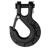 High-PQ front view of winch hook showing durable shape and quick attach benefit
