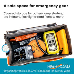 High Road Carganizer external pockets close-up for quick access items