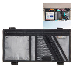 High Road front view visor organizer showing pockets and compact profile for tidy storage