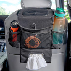 High Road front view of organizer showing pockets and slim profile for tidy cabin