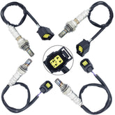 higherbro front view of four oxygen sensors showing full kit and clear connectors benefits quick replacement