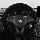HighnessHwoo front view showing plush black cover and neat twisted fur—adds warmth