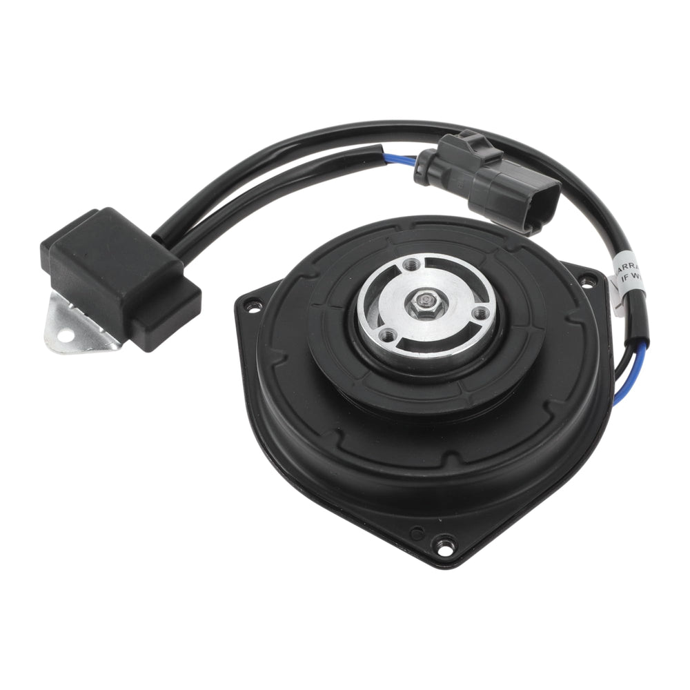 Hihaha front view of condenser fan motor showing mounting points and direct-fit benefit