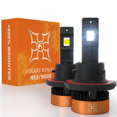 HIKARI WINGS front view of H13/9008 LED bulb showing compact plug and bright tip for easy upgrade