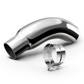 HILMITILE front view chrome exhaust tip showing polished finish and bold outlet