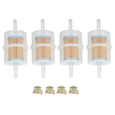 HIPA front packaging shows four fuel filters and clamps, easy replacement benefit