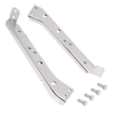 HIYOYO front view of left and right chrome saddlebag brackets showing fit