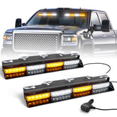 HLauto visor light bar front view showing compact bright LEDs for improved visibility
