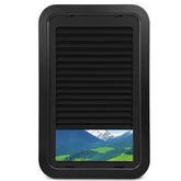 HLTIT front view of 12x21 entry window showing clear tempered glass benefit