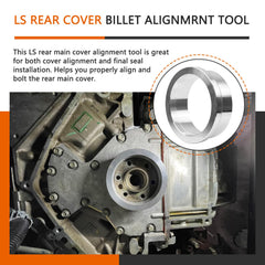HNeekyr tool mounted on LS engine rear cover offering precise alignment and time savings