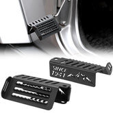 HOCHO foot peg front view showing matte black finish and wide stepping surface for comfort