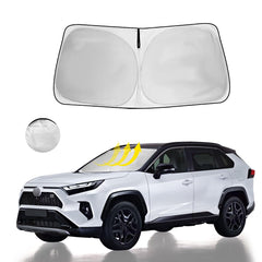 HOHUIGO front view showing fitted RAV4 windshield coverage and full protection