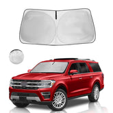 HOHUIGO front view sun shade covering Ford Expedition windshield, reduces cabin heat