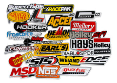 Holley front sheet showing sticker assortment and easy application benefits