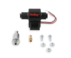 Holley Mighty Mite front view showing compact black housing and mounting ease