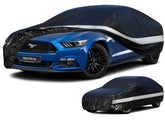 Holthly front view of coupe cover showing full outdoor protection benefits