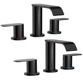 Homevacious front view faucet showing waterfall spout and sleek matte finish benefit: elegant look