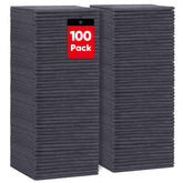 HOMEXCEL front pack of 100 grey towels shows quantity and value