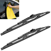 HOOJUKE front packaging showing two 32 inch wiper blades and included towel for easy selection