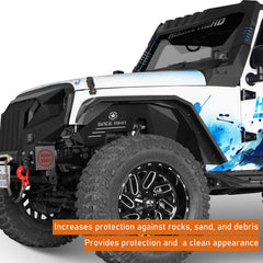 Hooke Road installed on Jeep showing debris protection benefit