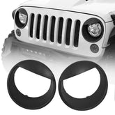 Hooke Road front view of matte black headlight bezels showing rugged styling benefit