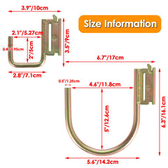 Hoowen 2 inch and 4 inch hooks side-by-side showing size options