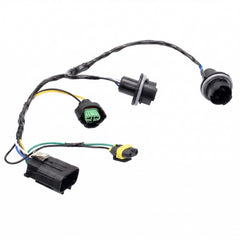 HOPUT front view of headlight wiring harness showing complete assembly and connectors for easy replacement