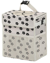 HORJONES front view corduroy trash can showing stylish design and neat cabin benefit