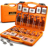HORUSDY open case showing organized 348-piece set for quick access
