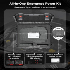 HOSOCASE open with NOCO starter and chargers organized for quick access