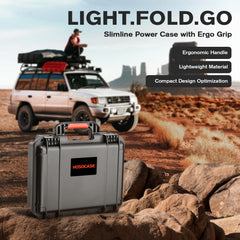 HOSOCASE ergonomic handle and reinforced zipper for secure transport