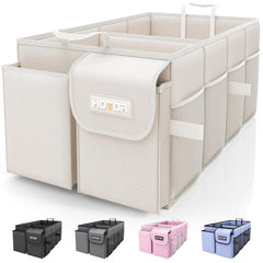 HOTOR front view showing organizer shape and branding, tidy storage benefit