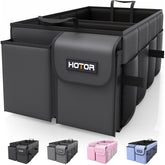HOTOR front view of trunk organizer showing tidy storage benefit