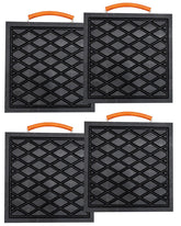 HOUSESET front view of 4-pack pads showing size and protection