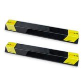 HOXWELL front view of two parking aids showing compact design and stripes for clear stop