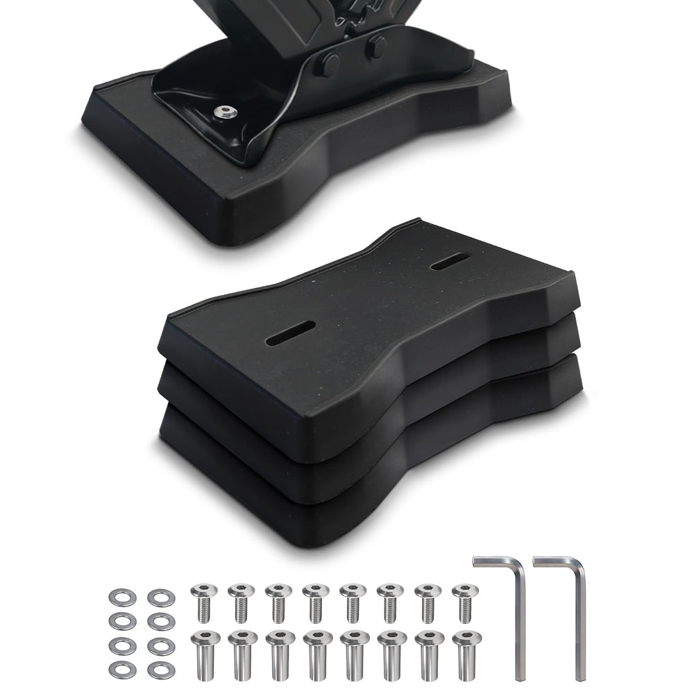 HOXWELL front view of four jack pads showing compact protective bases and durability
