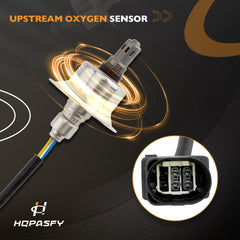 HQPASFY oxygen sensor installed under the hood showing correct placement and improved engine monitoring