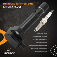 HQPASFY iridium spark plug detail showing fine electrode for long life