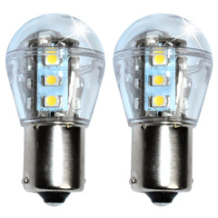 HQRP front packaging showing two BA15S LED bulbs and benefits