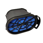 HTWORK front view of air filter showing correct fit and clean intake