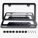 HUIANTS front view license plate frame showing clean finished look and protection